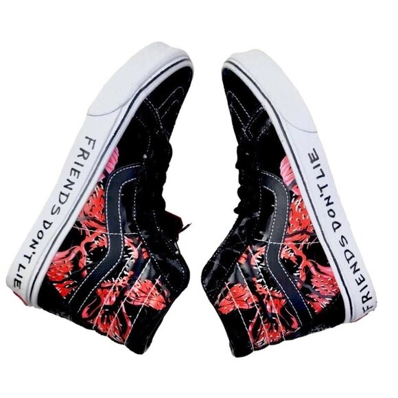 🛹VANS SK8-Hi Reissue X Stranger Things Shoes Black Sz 13 “Friends Don't Lie” - Picture 1 of 9